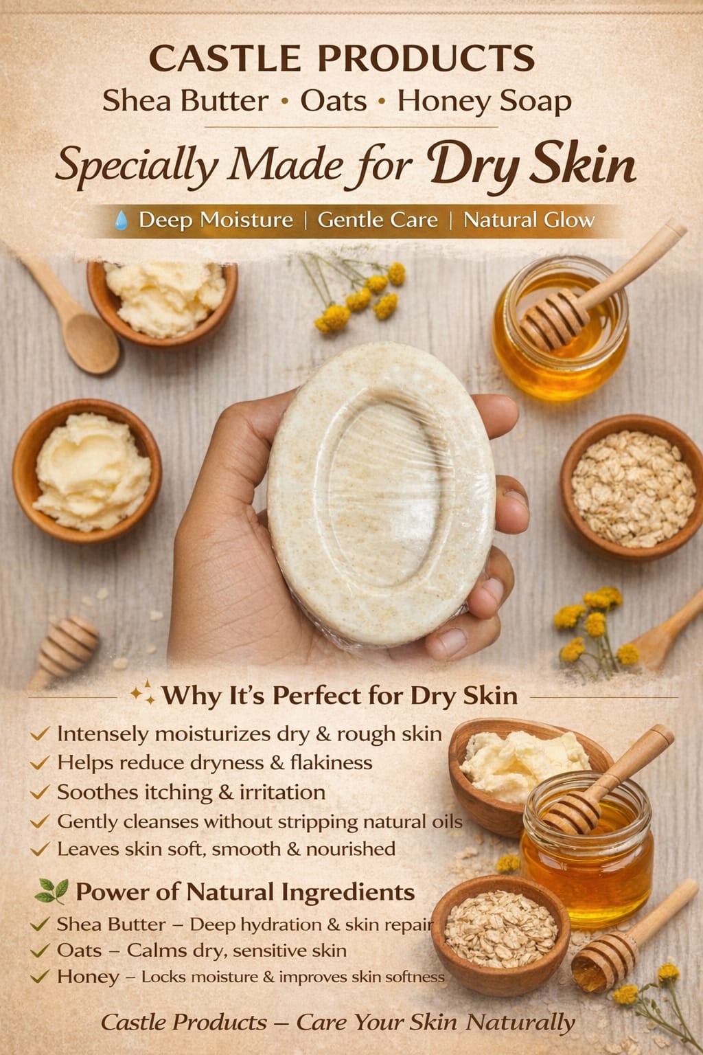 Shea Butter Oats Honey Soap